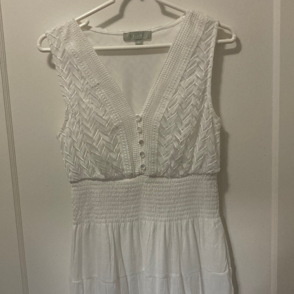 J Gee white calf length dress PM